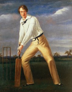Portret van een jonge cricketspeler, c.1816